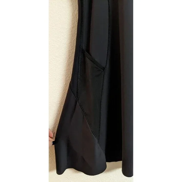 Women's ATHLETA Match Point Black Sleeveless Mesh Back Tennis Dress Small - Picture 5 of 11